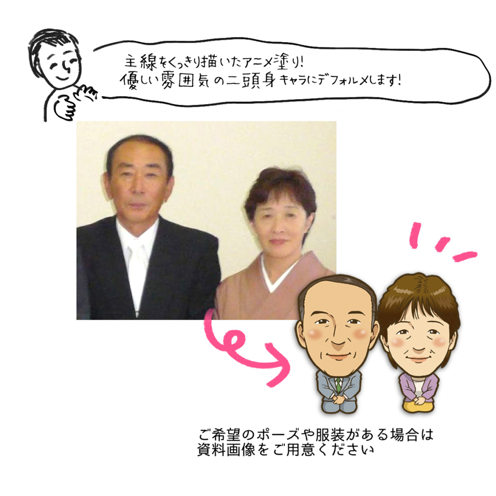 作家Teruの似顔絵